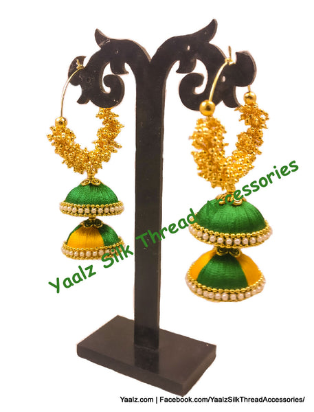 silk thread Grandeur Jumka Collections 