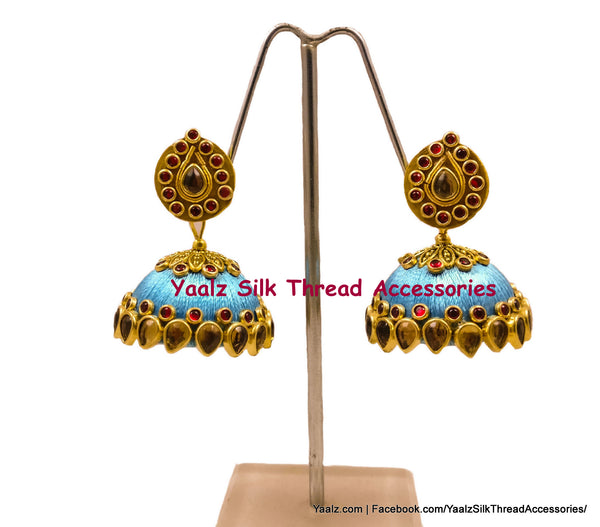 silk thread EARRING 