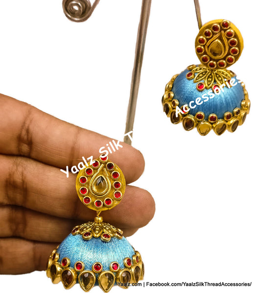 silk thread EARRING 