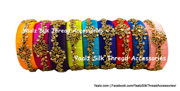 silk thread Single Bangle Collections 