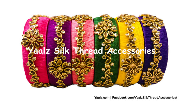 silk thread Single Bangle Collections 