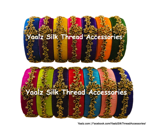 silk thread Single Bangle Collections 