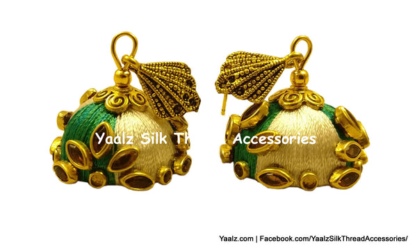 silk thread Grandeur Jumka Collections 