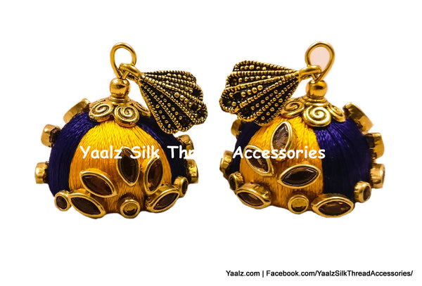 silk thread Grandeur Jumka Collections 