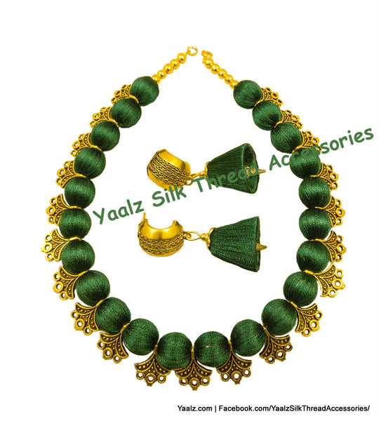 silk thread NECKSET & EARRING 