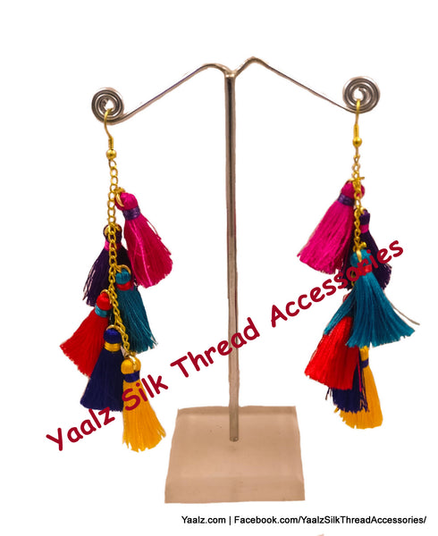 silk thread EARRING 