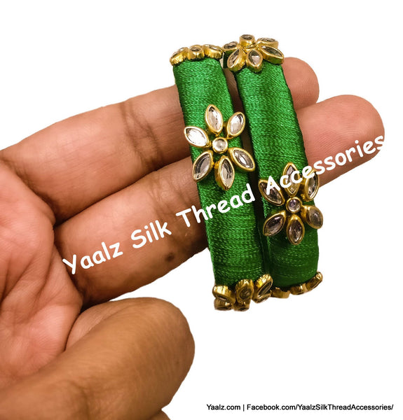 silk thread Single Bangle Collections 