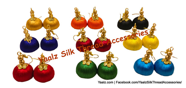 silk thread Grandeur Jumka Collections 