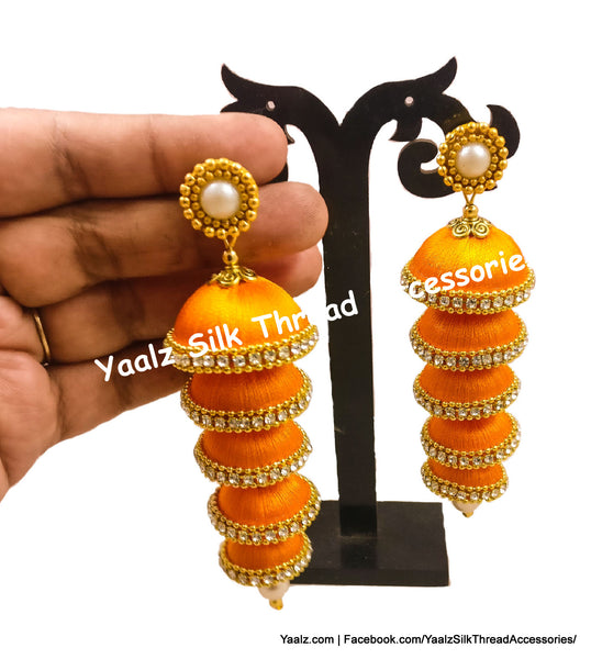 silk thread Grandeur Jumka Collections 