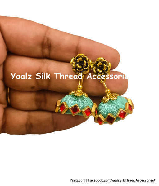 silk thread Grandeur Jumka Collections 