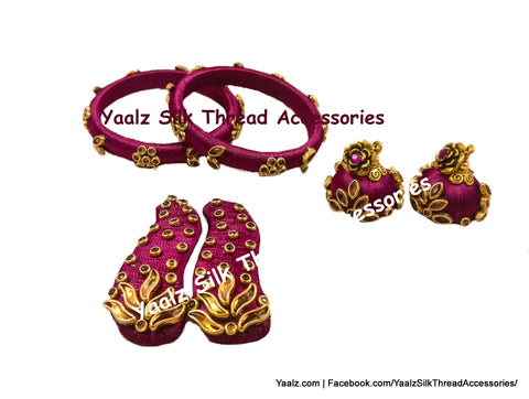 silk thread Bangle & Earring 