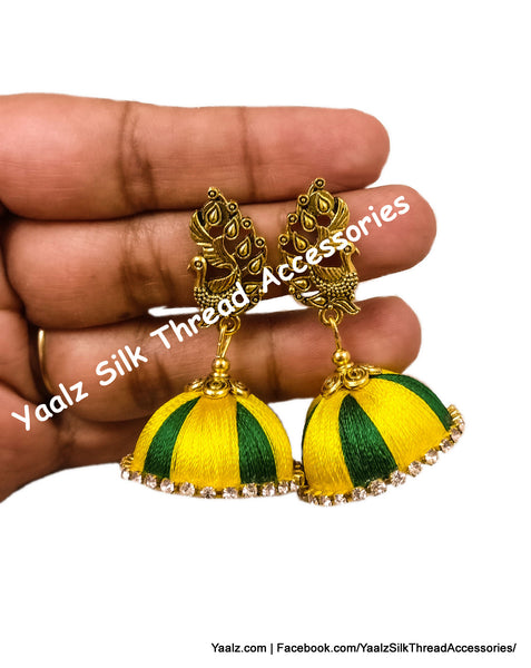 silk thread Grandeur Jumka Collections 