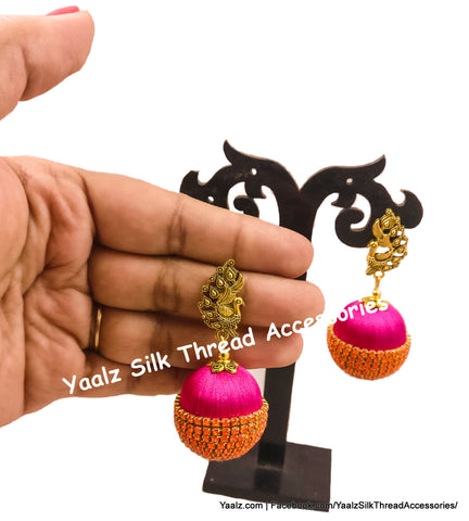 silk thread EARRINGS 