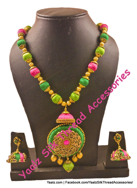 silk thread NECKSET & EARRING 