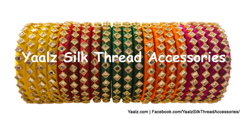 silk thread Single Bangle Collections 