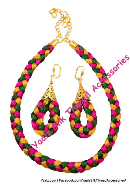 silk thread NECKSET & EARRING 