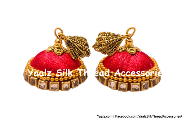 silk thread EARRING 
