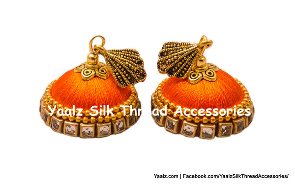 silk thread EARRING 