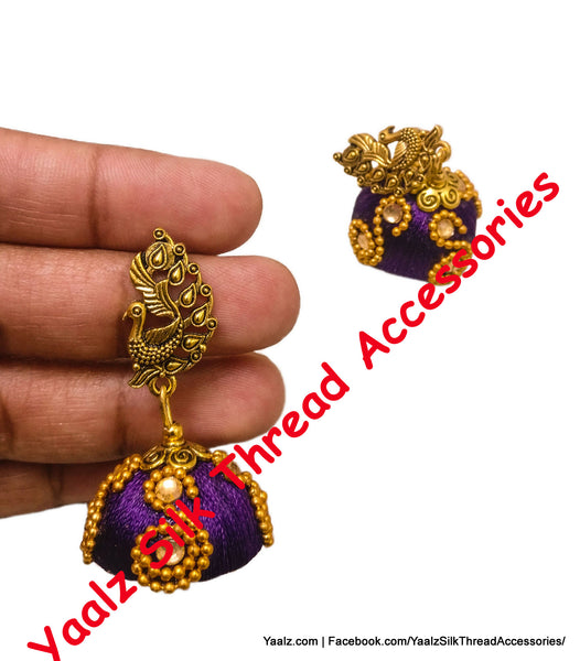 silk thread EARRING 