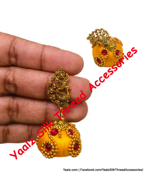 silk thread EARRING 