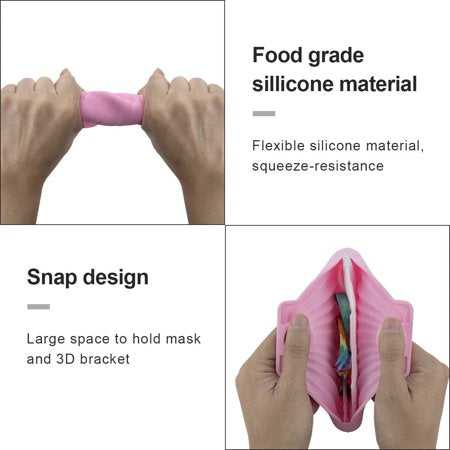 Yaalz Shell Shape Silicone Mask Storage / General Storage / Pouch / Holder In Multiple Colors
