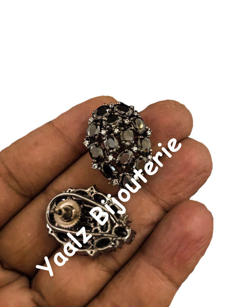 Yaalz Bijouterie - CZ Stone Elegant Stud Earrings In Various Colors