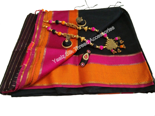 silk thread Maheshwari Saree Combo's 