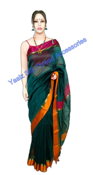 silk thread Maheshwari Saree Combo's 