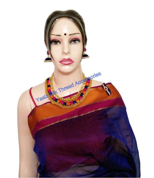 silk thread Maheshwari Saree Combo's 