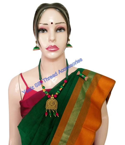 silk thread Maheshwari Saree Combo's 