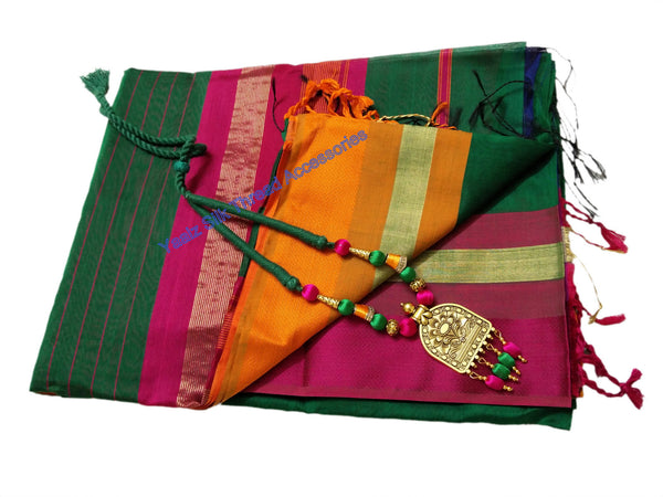 silk thread Maheshwari Saree Combo's 