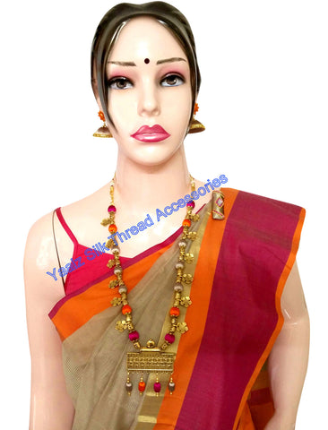 silk thread Maheshwari Saree Combo's 