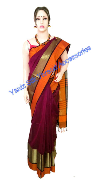 silk thread Maheshwari Saree Combo's 