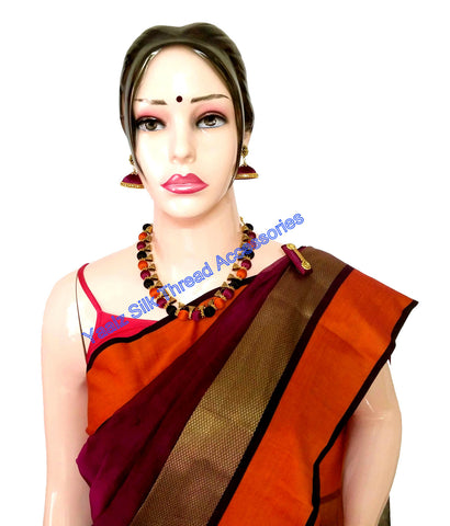 silk thread Maheshwari Saree Combo's 