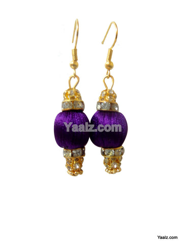 silk thread Bead Earrings 
