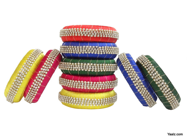silk thread Single Bangle Collections 