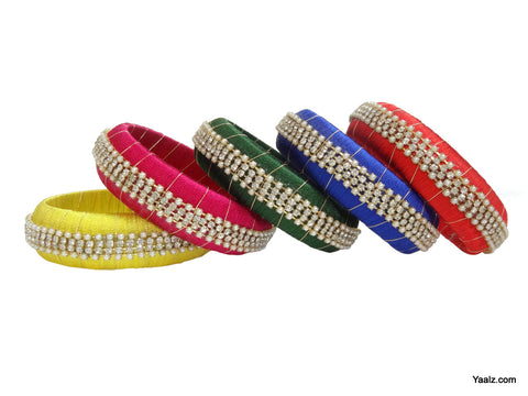 silk thread Single Bangle Collections 