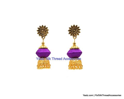 silk thread Grandeur Jumka Collections 