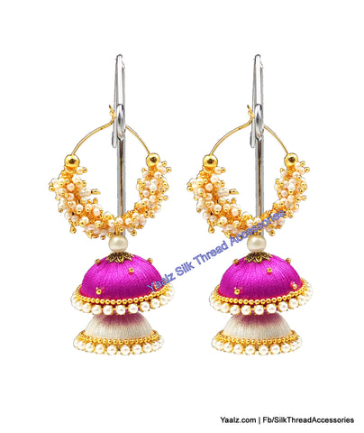 silk thread Grandeur Jumka Collections 