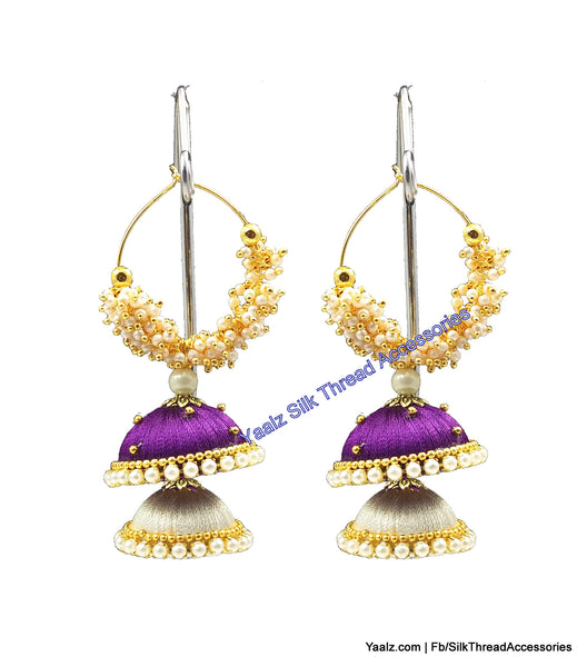 silk thread Grandeur Jumka Collections 