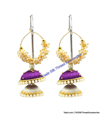 silk thread Grandeur Jumka Collections 