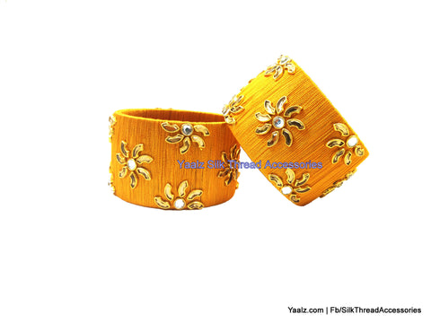 silk thread Single Bangle Collections 