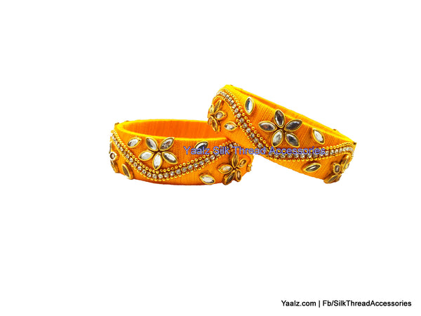 silk thread Single Bangle Collections 