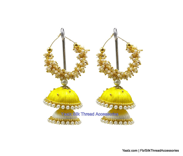 silk thread Grandeur Jumka Collections 