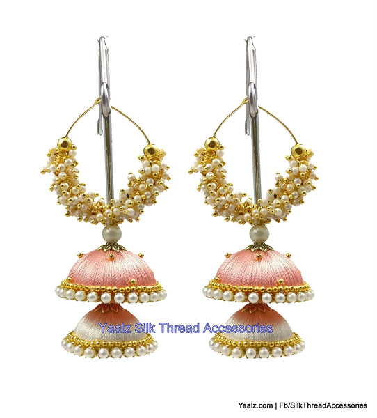 silk thread Grandeur Jumka Collections 