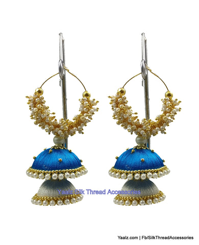 silk thread Grandeur Jumka Collections 