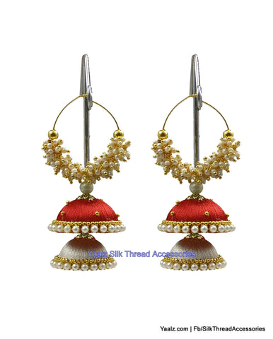 silk thread Grandeur Jumka Collections 