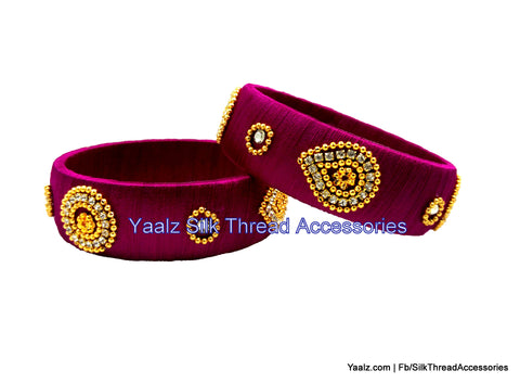 silk thread Single Bangle Collections 