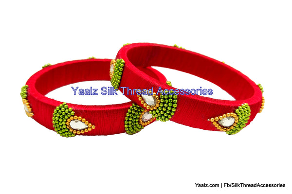 silk thread Single Bangle Collections 