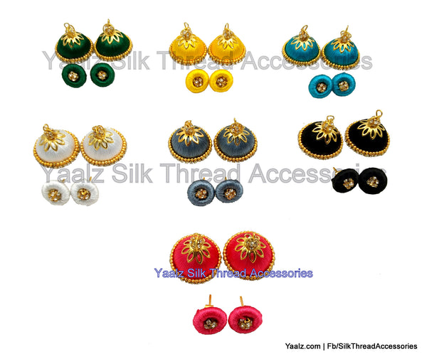 silk thread Grandeur Jumka Collections 